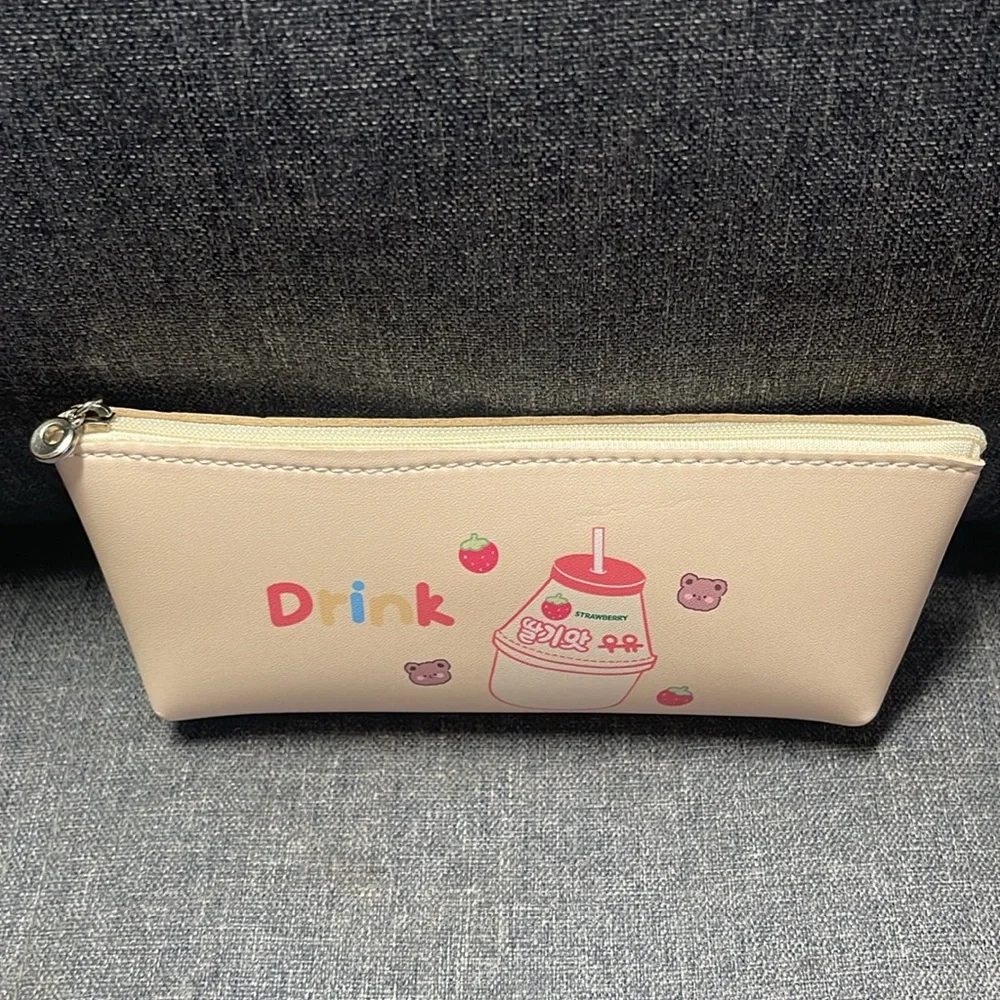 Cute Strawberry & Bear Pencil Pouch